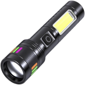 фонарь 618c-tg+cob(white+red), li-ion аккумулятор, zoom, зу type-c, оптом, купить