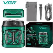 электробритва vgr v-344 green, роторная, 8000 rpm, ipx6, оптом, купить
