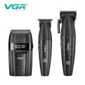 комплект vgr 3 в 1 v-640 s3 black, машинка для стрижки (clipper), триммер и электробритва (шейвер), оптом, купить
