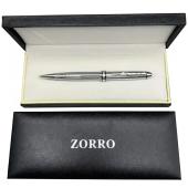 ручка шариковая zorro в подарочной коробке (хромированная) 1035, оптом, купить