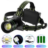 фонарь налобный td-x1-p360, motion sensor, 3x18650, power bank, зу type-c, zoom, box, оптом, купить