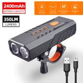 велофара bc25s, 300lm, waterproof, power bank, li-ion аккумулятор, зу type-c, индикация заряда, оптом, купить