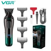 триммер vgr v-998 green, 4 насадки, led display, оптом, купить