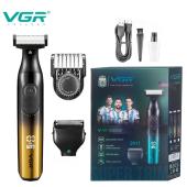 бритва-триммер для стрижки бороды и усов vgr v-361 gold, led display, ipx6, оптом, купить