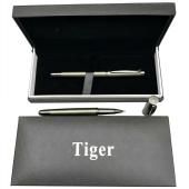 подарочная ручка роллерная tiger в футляре (металлик с узором) 3669, оптом, купить