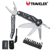 многофункциональный нож (мультитул) traveler mq-034 black, оптом, купить