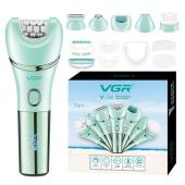 эпилятор vgr 7 в 1 v-756 green, 7 насадок, ipx7, оптом, купить