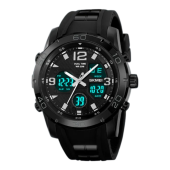 часы наручные 2102bkbk skmei, black-black, оптом, купить