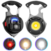 фонарь multifunctional w5143-cob(white+yellow+red), multitool, li-ion аккум., магнит, карабин, отвертка, зу type-c, оптом, купить