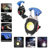 фонарь multifunctional w5147/ll-202-cob(white+yellow+red), multitool, li-ion аккум., магнит, карабин, отвертка, зажигалка, оптом, купить