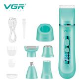 эпилятор vgr 5 в 1 v-763 green, 5 насадок, ipx7, оптом, купить