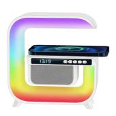 light sound machine xm-g3mini, rgb ночник, часы, беспроводная зарядка,  bluetooth колонка, оптом, купить