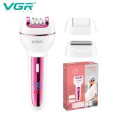 эпилятор vgr 3 в 1 v-732 pink, 3 насадки, led display, оптом, купить