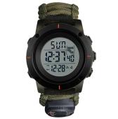 часы наручные 1213ag skmei paracord, army green, big size, compass, термометр, свисток, кресало, оптом, купить