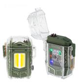 фонарь multifunctional d48-1-cob green, li-ion аккум., индикация заряда, зажигалка, зу type-c, box, оптом, купить