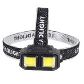 фонарь налобный hx-816n-2cob(white+red), waterproof, 1x18650, зу type-c, box, оптом, купить