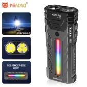 фонарь yemao ym-a200-3slwav4+sst36+rgb, li-ion аккумулятор, зу type-c, магнит, оптом, купить