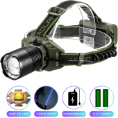 фонарь налобный ct023-tg, power bank, 2x18650, зу type-c, оптом, купить