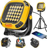 фонарь кемпинг w893-1-30cob(white+yellow)+5smd(red), power bank, 2x18650, зу type-c, магнит, крюк, оптом, купить