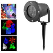 светодиодный лазерный проектор 326-2, 12 изображений,  дом+улица, 2 кронштейна, waterproof, оптом, купить
