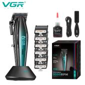 аккумуляторная машинка для стрижки (clipper) vgr v-270, 6 насадок, 9000 rpm, 2500 mah, led display, оптом, купить