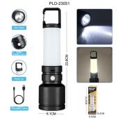 фонарь + светильник ch-23051-3w+smd, li-ion аккум., карабин-кемпинг, зу type-c, box, оптом, купить