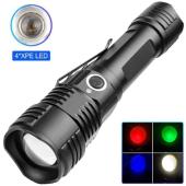 фонарь pld-11-4xpe(rgb), 1х18650, зу microusb, zoom, box, оптом, купить