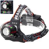 фонарь налобный night vision fluorescence 8083 1 режим white laser led pm10-tg+cob, 2x18650, зу type-c, zoom, оптом, купить