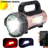 фонарь переносной t93-led+cob(white+red), power bank, li-ion аккум., солнечная батарея, зу microusb, box, оптом, купить