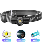 фонарь налобный 5846-xpg, 1x16340, зу type-c, магнит, box, оптом, купить