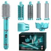 фен-стайлер vgr 7 в 1 v-477 green, professional, 7 насадок, 1400 вт, оптом, купить
