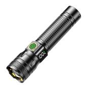фонарь 1136-white laser led pm10-tg, li-ion аккум.,  индикация заряда, зу type-c, zoom, оптом, купить
