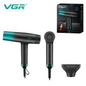 фен профессиональный vgr v-442 black, 3 скорости, 3 режима температуры, 110000 rpm, 1800-2200вт, оптом, купить