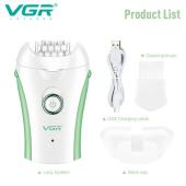 эпилятор vgr v-705 green для всего тела, беспроводной, с подсветкой, оптом, купить