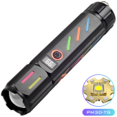 фонарь night vision fluorescence 530 white laser led pm30-tg, power bank, 1x18650, зу type-c, zoom, box, оптом, купить
