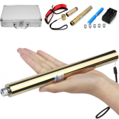 фонарь-лазер синий yx-b008 gold, 2x16340, 5 насадок, case, glasses, зу 220v, оптом, купить