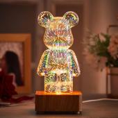 ночник 3d bearbrick мишка kx197 8 цветов, rgb+warm light, оптом, купить