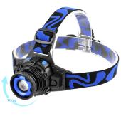 фонарь налобный  w001-xpe, li-ion аккум, zoom, зу 220v/12v, box, оптом, купить