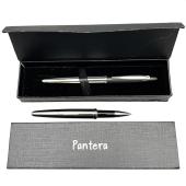 подарочная ручка роллерная pantera в футляре (хромированная) 090, оптом, купить
