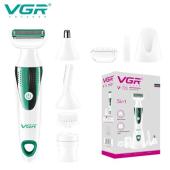 Изображения для Набор VGR V-720 5 в 1 для ухода, триммер для носа, бровей, тела, устройство для чистки лица, массажер
