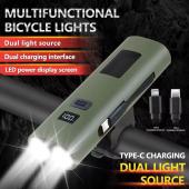 велофара z818-2x3w+cob(white+red), power bank, li-ion аккумулятор, зу type-c, оптом, купить