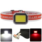 фонарь налобный cy-2027-b-cob(white+red), li-ion аккумулятор, зу type-c, оптом, купить