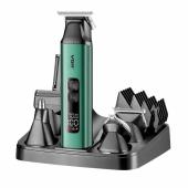набор для стрижки vgr 6 в 1 v-117 green, 14 насадок, led display, оптом, купить
