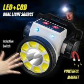 фонарь налобный pld-ly004-xpe+cob, motion sensor, li-ion аккум, индикация заряда, магнит, зу type-c, box, оптом, купить