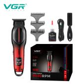 триммер vgr v-226 red, 9000 rpm, 3 насадки, led display, оптом, купить