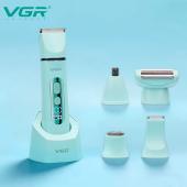 эпилятор vgr 5 в 1 v-763 green, 5 насадок, ipx7, оптом, купить