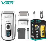электробритва vgr v-332 silver шейвер, двойное лезвие, триммер, led display, оптом, купить