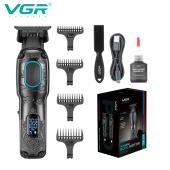 триммер vgr v-254 green, 4 насадки, 7000 rpm, 2000 mah, led display, оптом, купить
