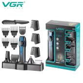 набор для стрижки vgr 13 в 1 v-173 blue, 13 насадок, led display, оптом, купить