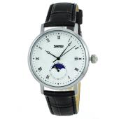 часы наручные 9308sibk skmei, silver/black, оптом, купить